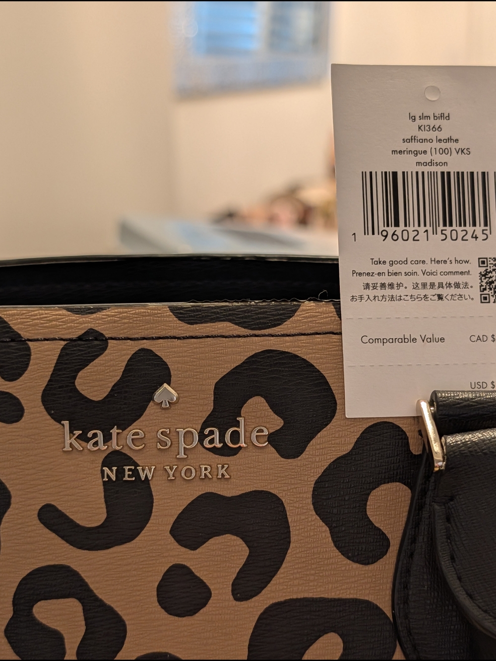 kate spade New York Meringue Leopard-Print Tote